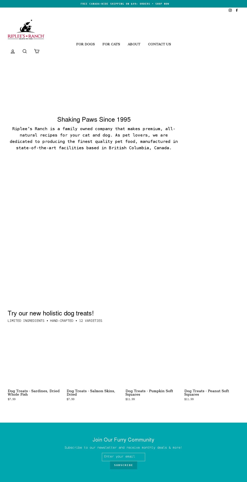 ripleesranch.com shopify website screenshot