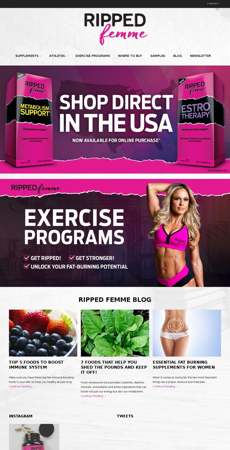 rippedfemme.net shopify website screenshot