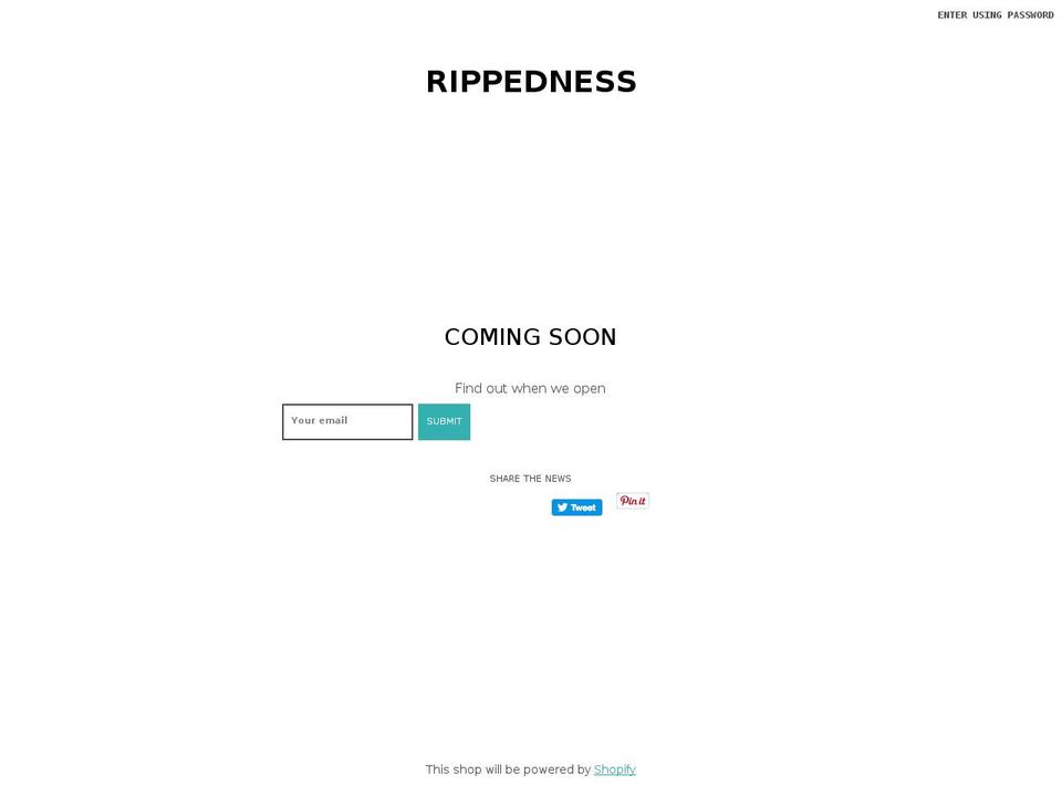 rippednessapparel.com — Shopify storefront screenshot
