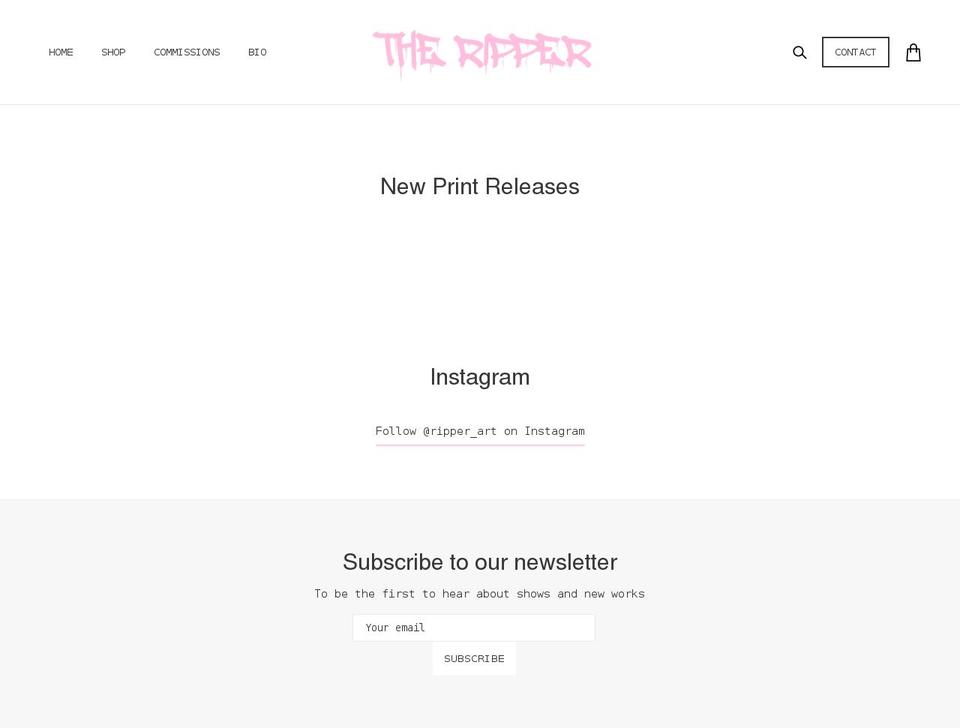 ripper-art.com shopify website screenshot
