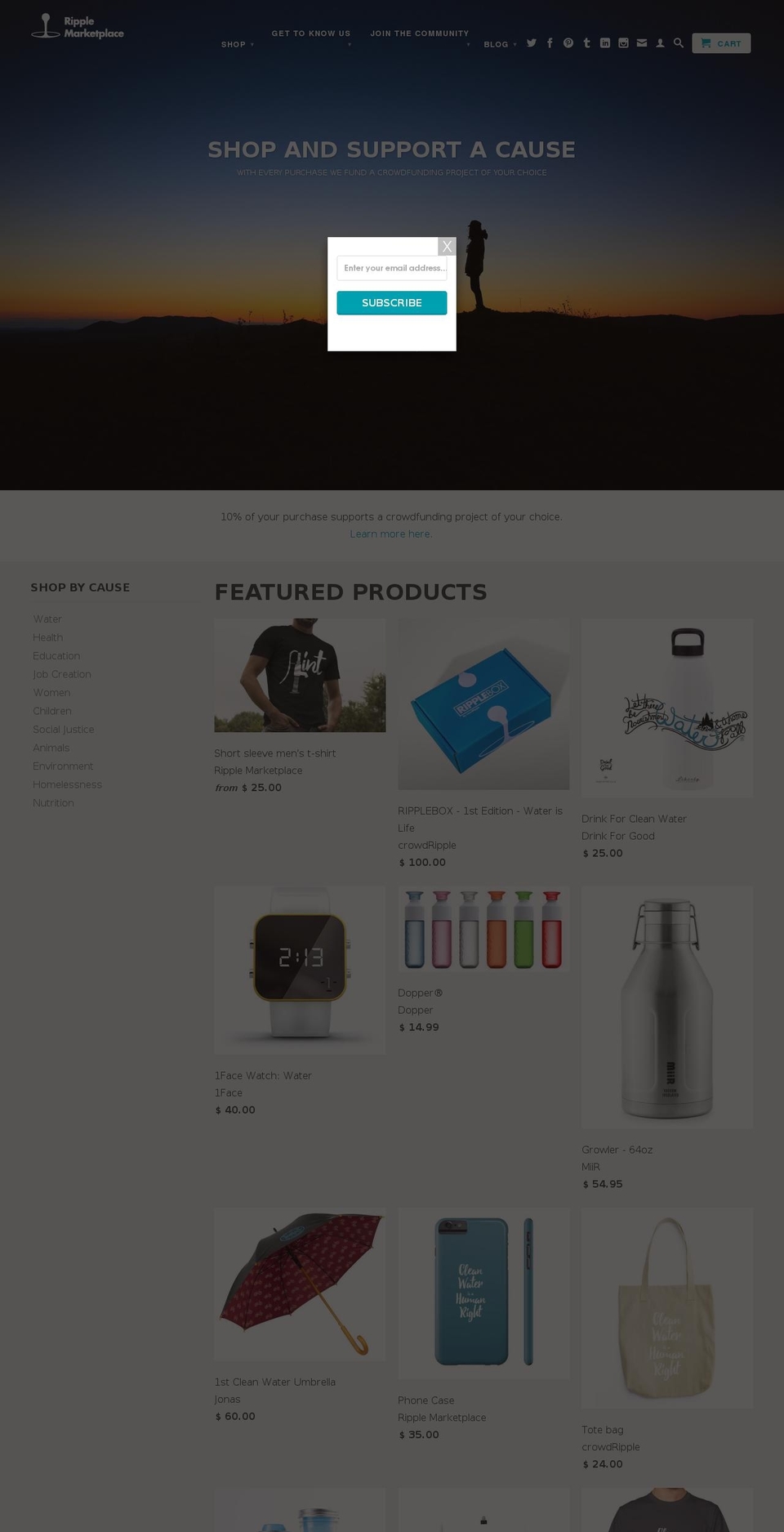 ripplemarketplace.com shopify website screenshot