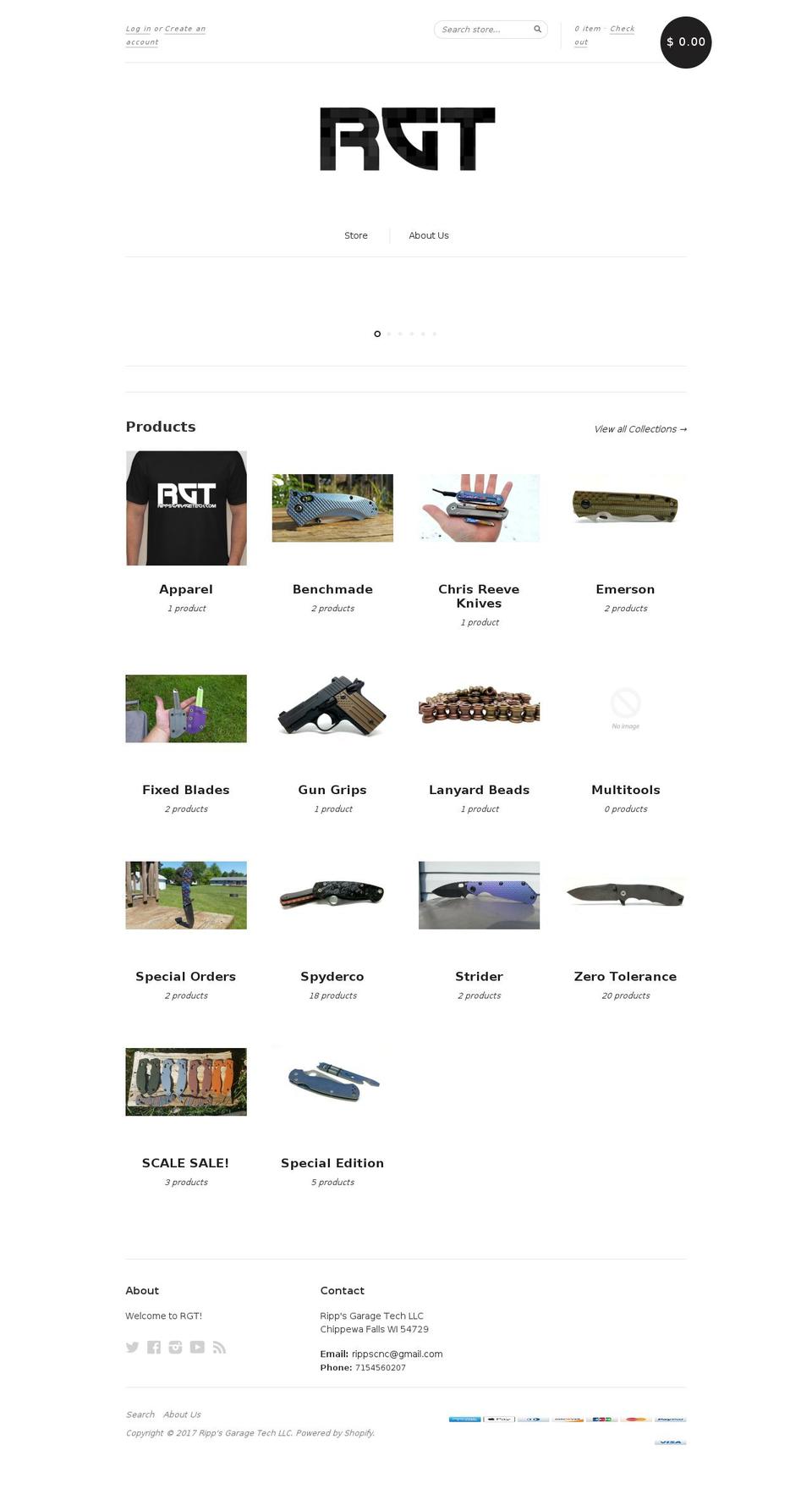 rippsgaragetech.com shopify website screenshot