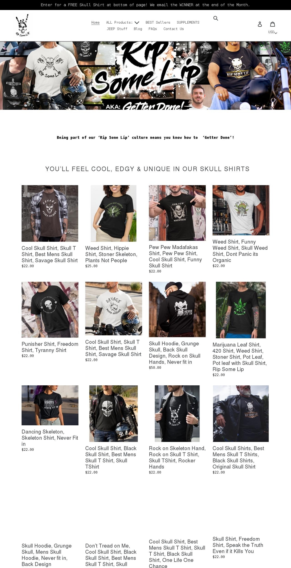 ripsomelip.ca shopify website screenshot