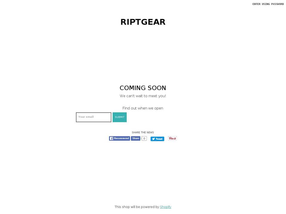 riptgear.com shopify website screenshot