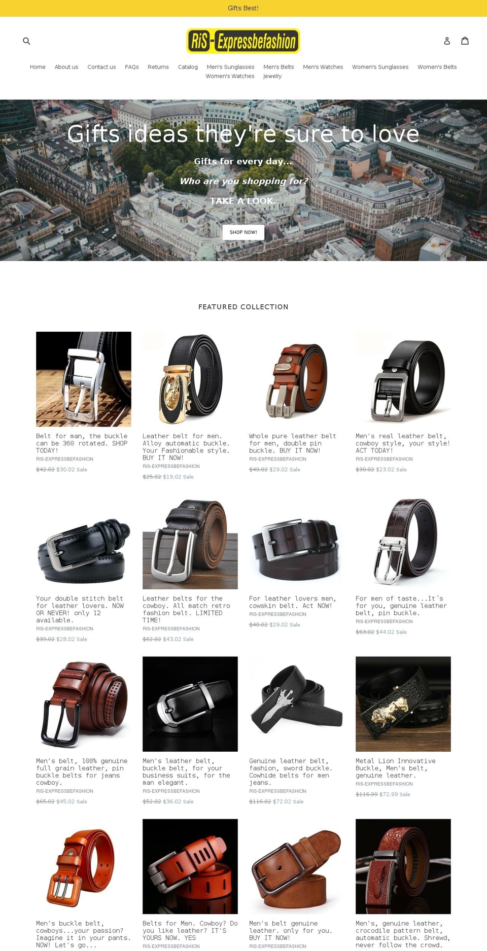 ris-expressbefashion.com shopify website screenshot