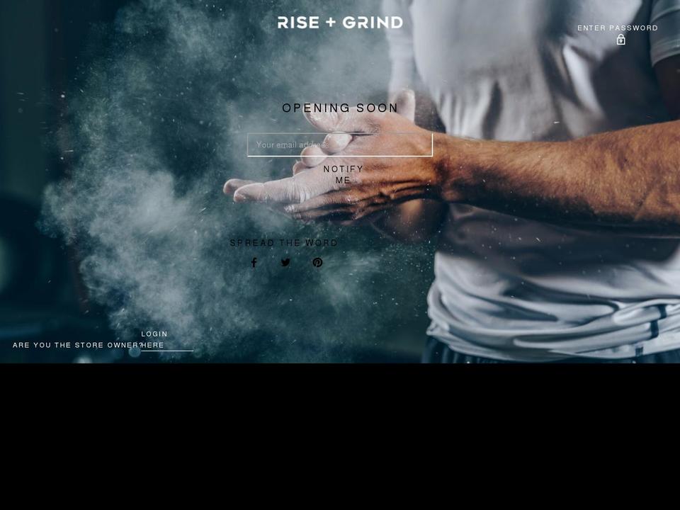 rise-grind.com shopify website screenshot