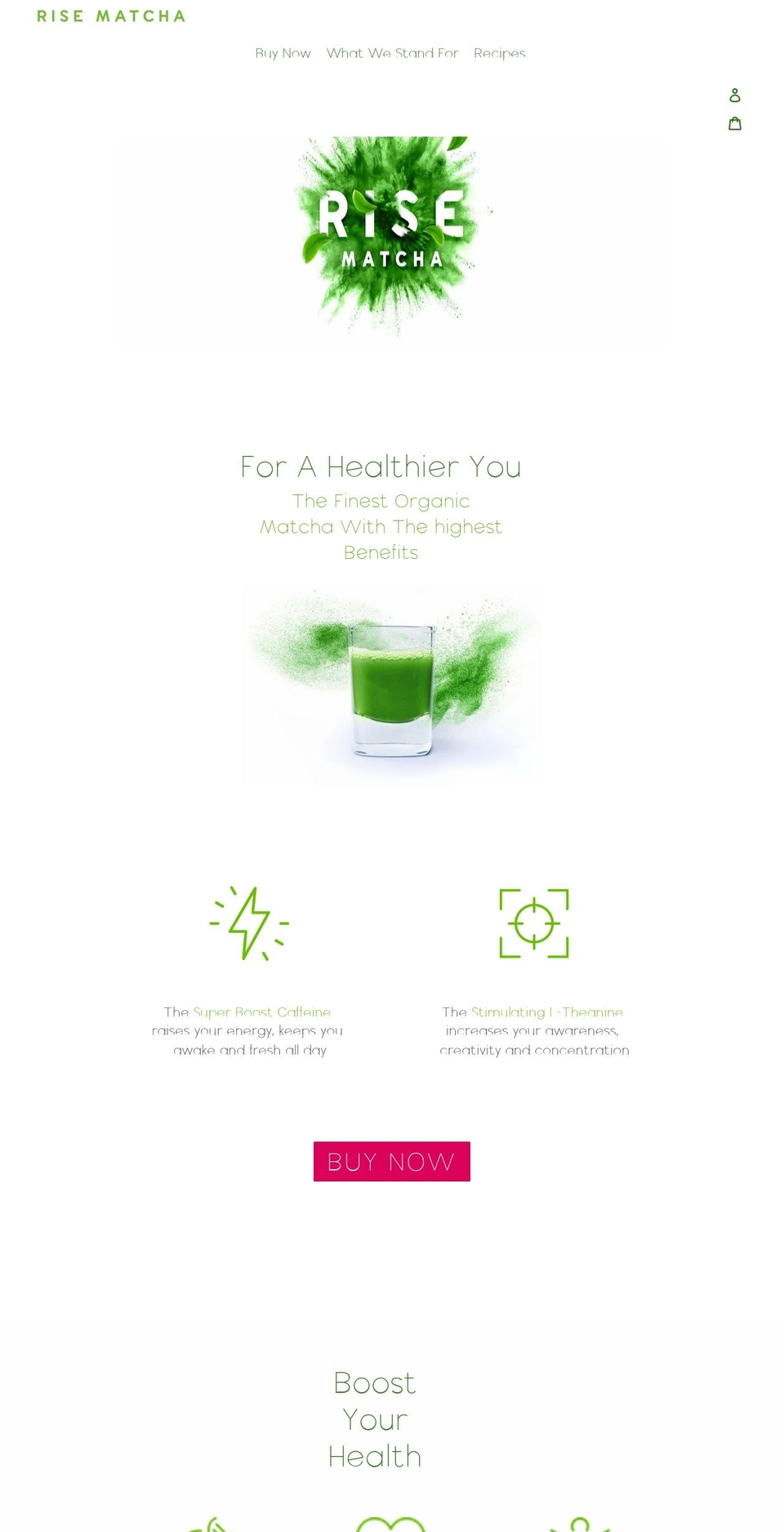 rise-matcha.com shopify website screenshot
