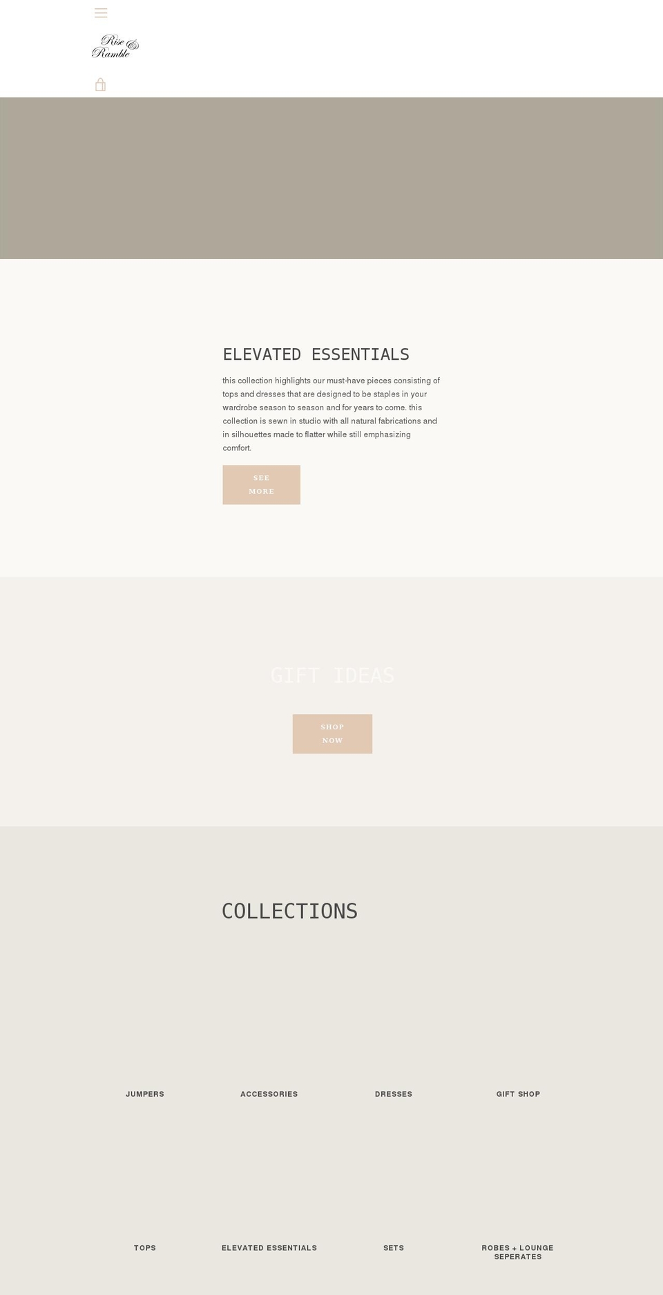 Narrative Afterpay  with Installments Shopify theme site example riseandramble.com