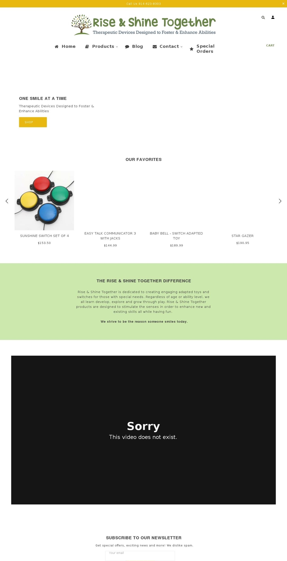 riseandshinetogether.com — Shopify storefront screenshot