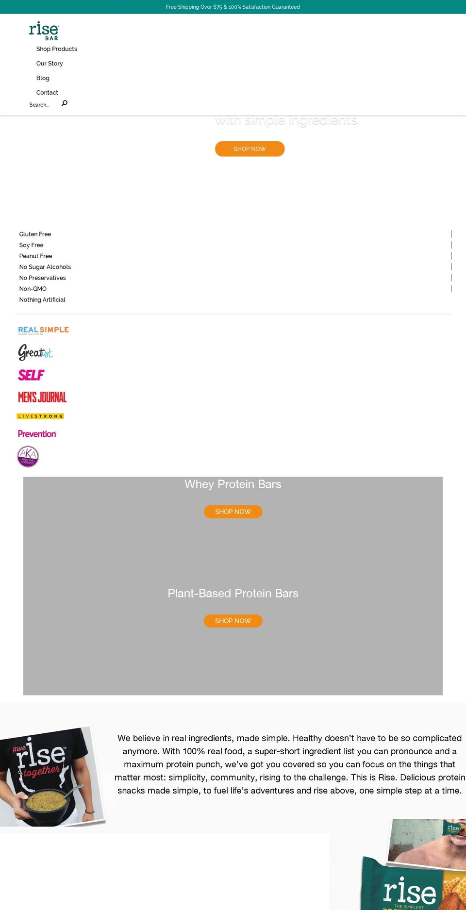 risebar.com shopify website screenshot