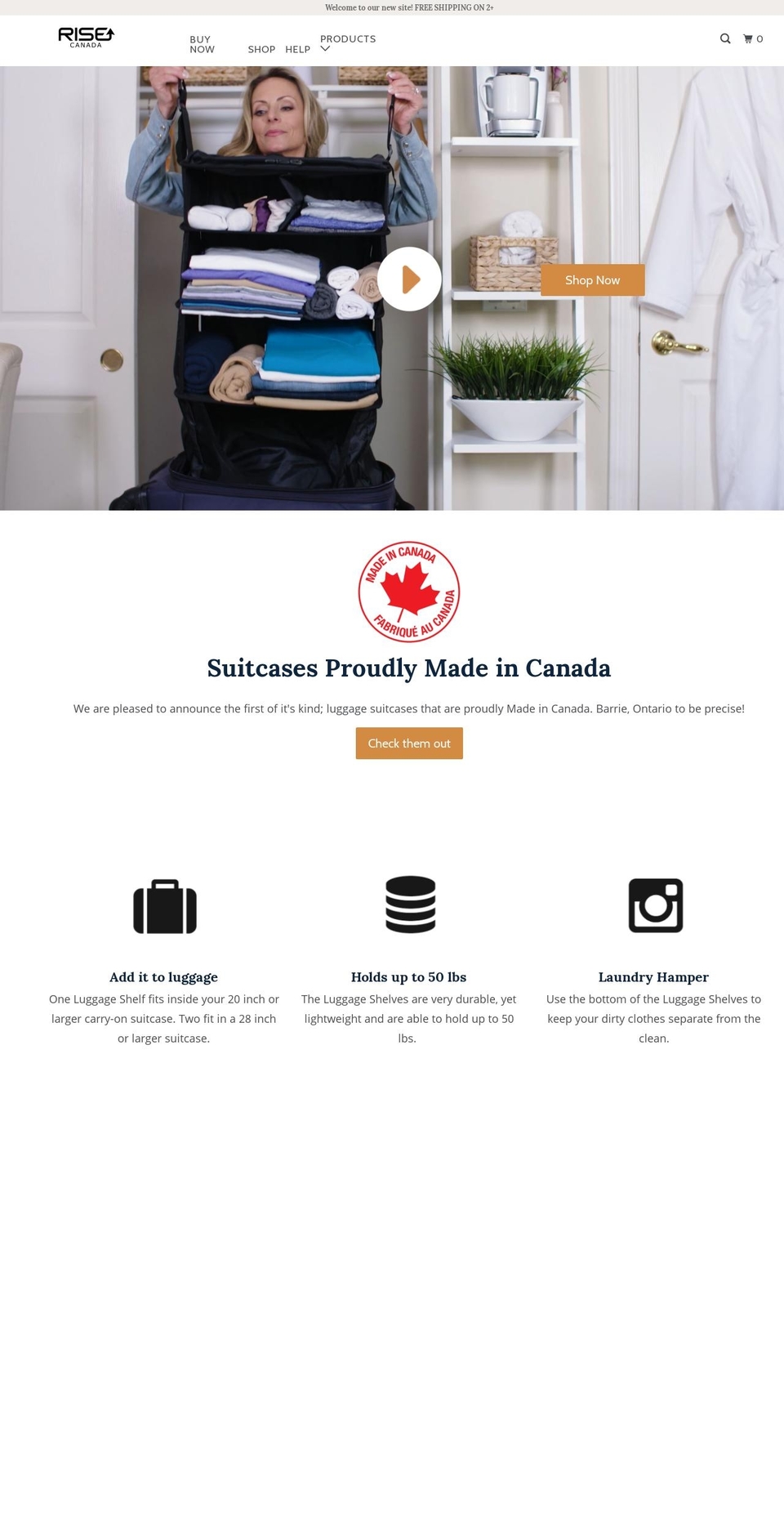 risegear.ca shopify website screenshot