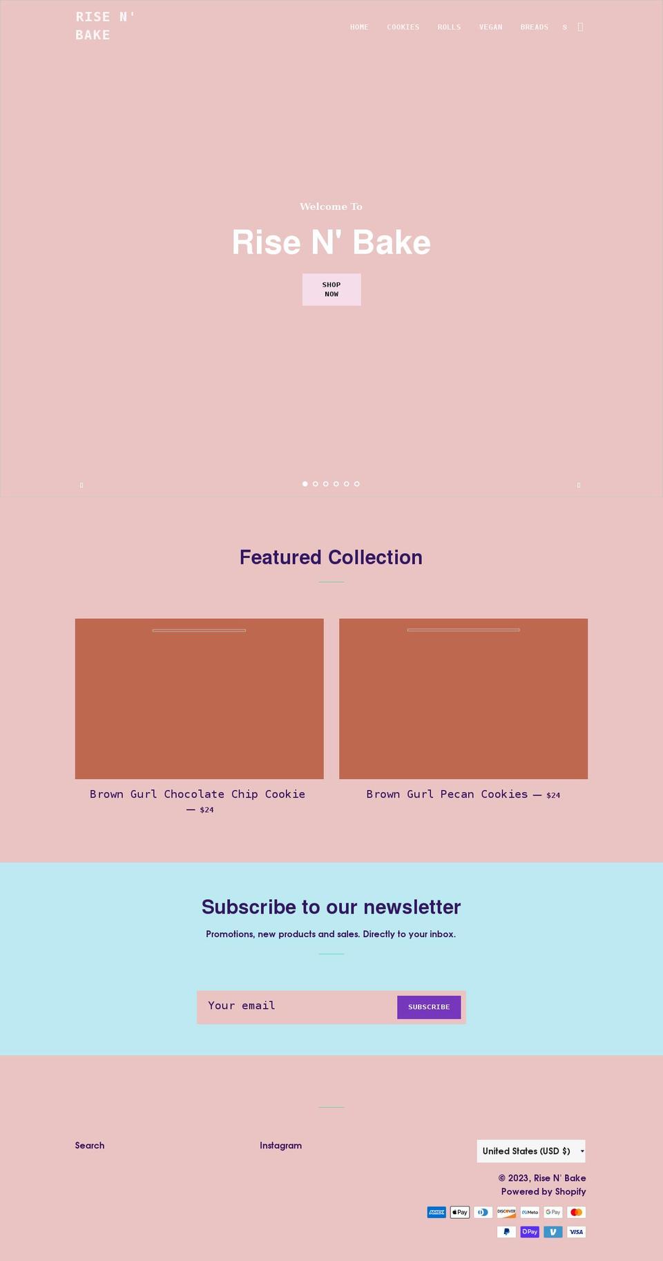 risenbakenyc.com shopify website screenshot