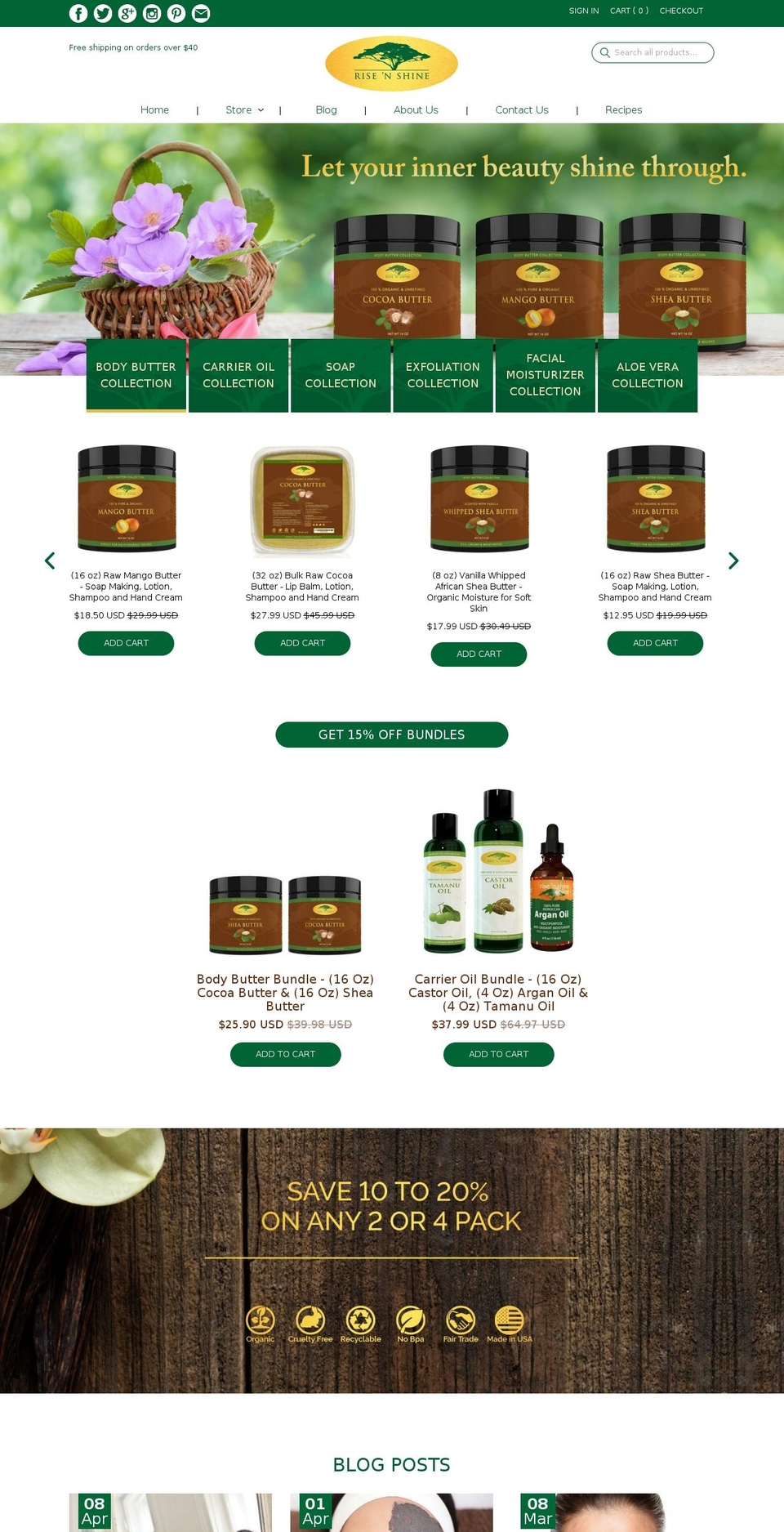 risenshineonline.net shopify website screenshot