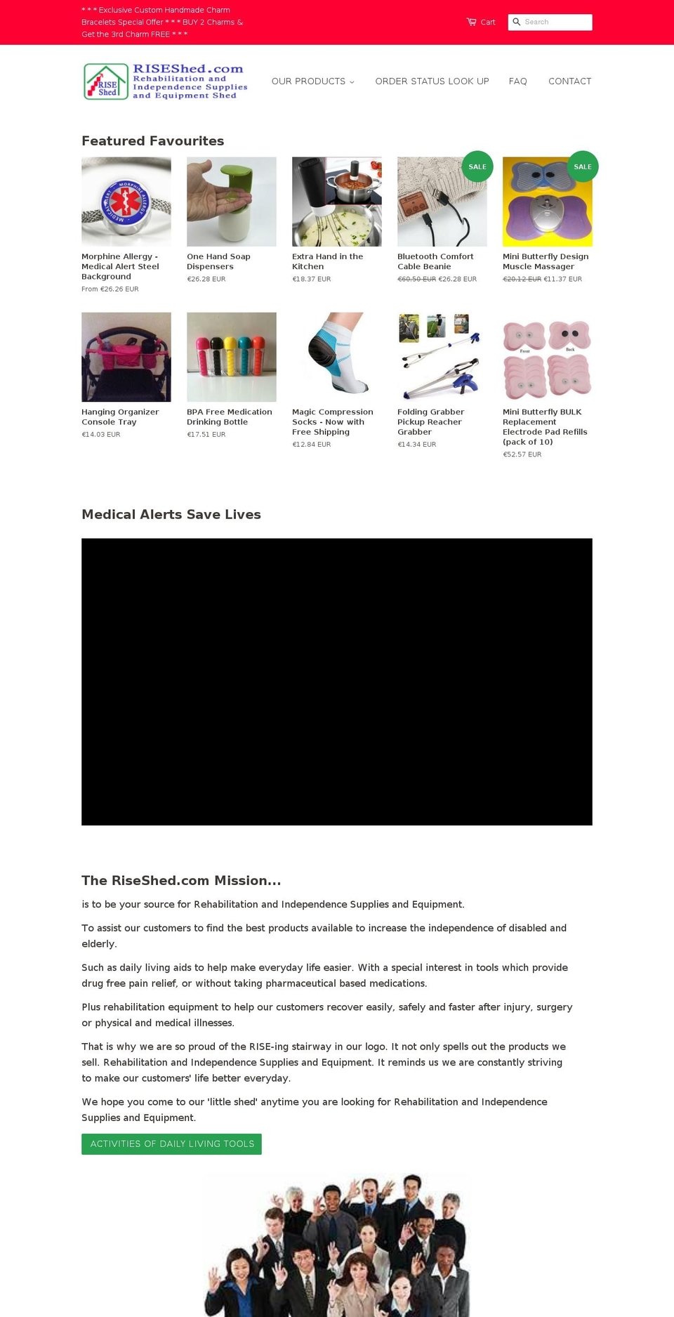 riseshed.com shopify website screenshot