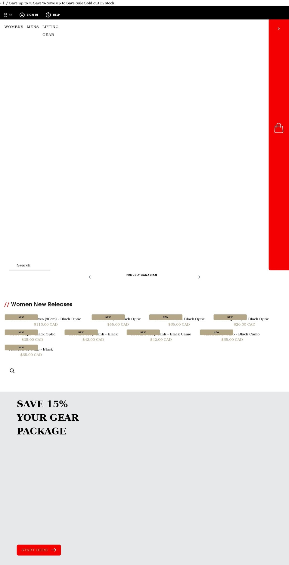 risestore.ca shopify website screenshot