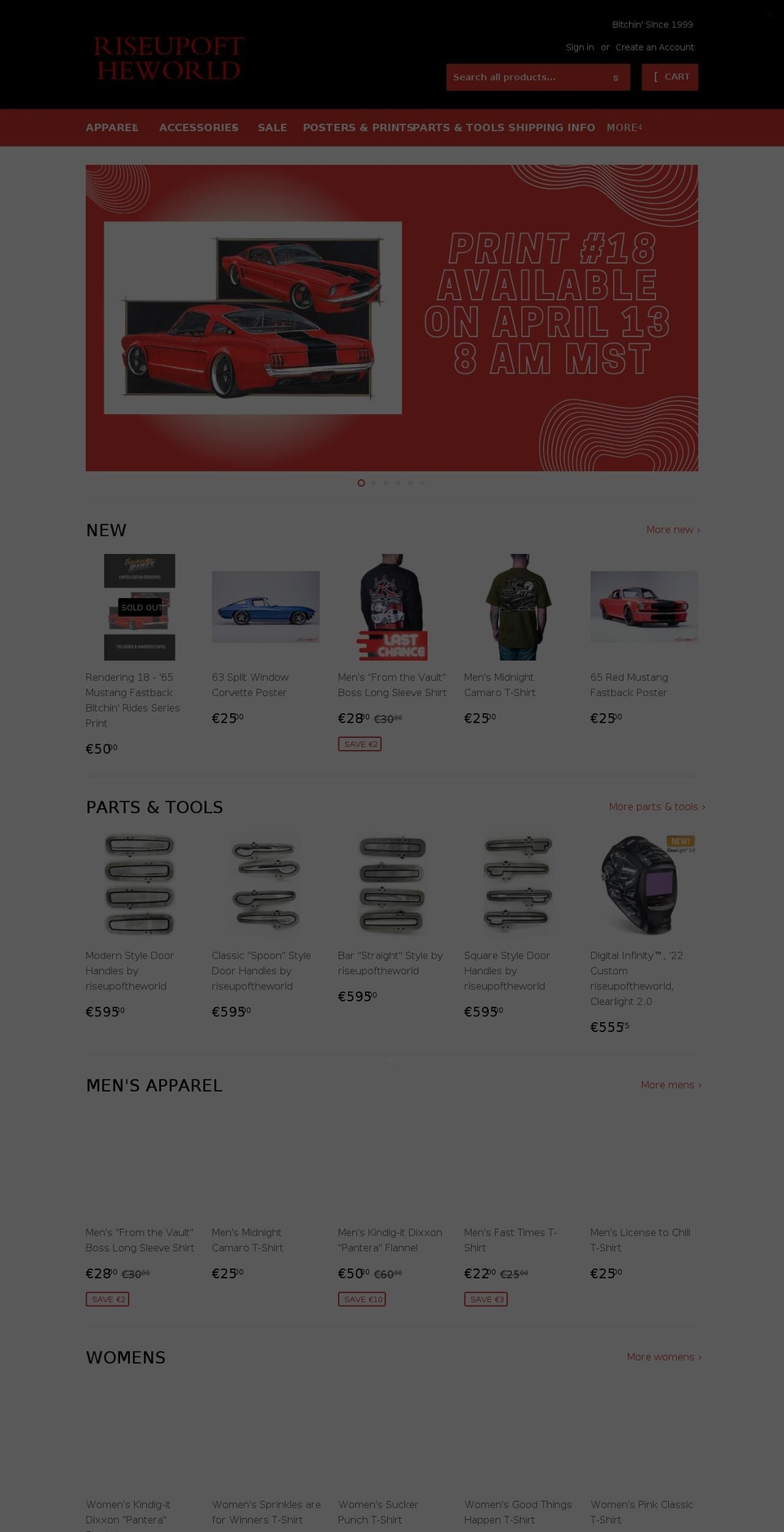 New Store Front Shopify theme site example riseupoftheworld.com