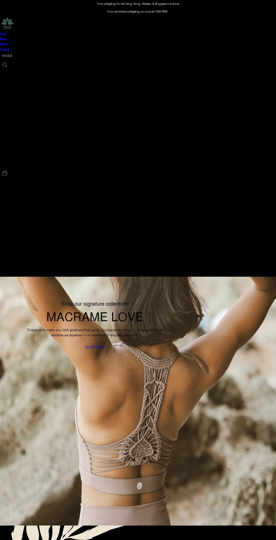 risinglotus.com shopify website screenshot