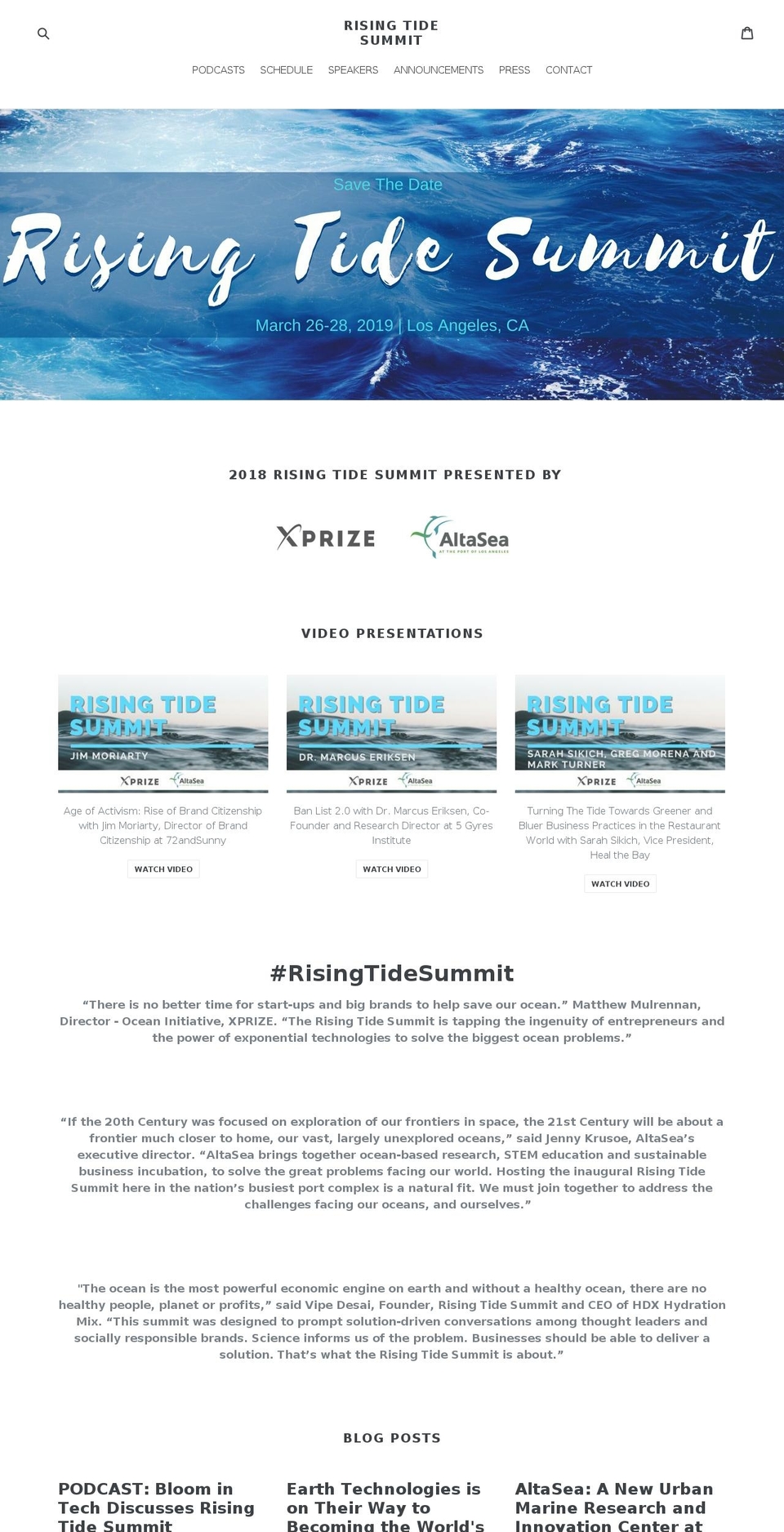 risingtidesummit.net shopify website screenshot