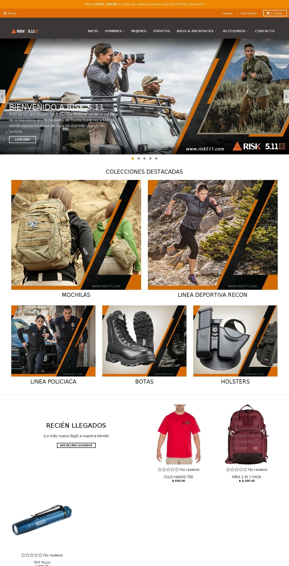 risk511.com shopify website screenshot