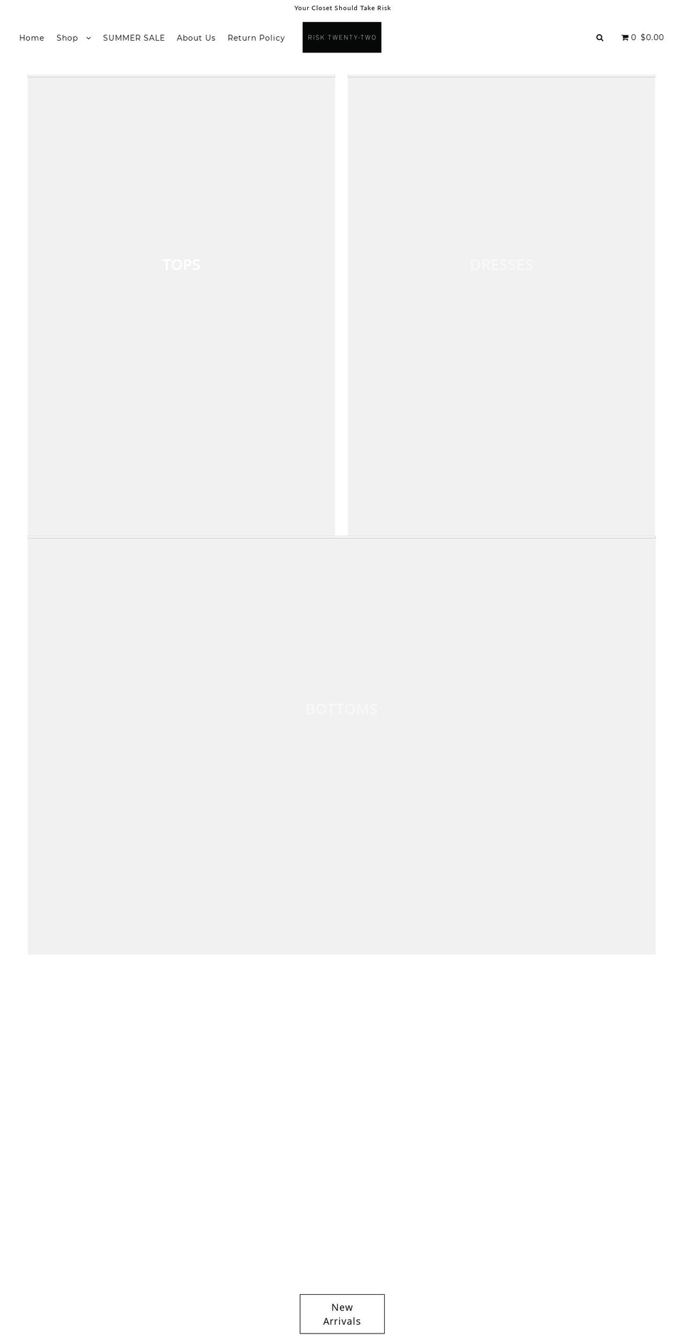 risktwentytwo.com — Shopify storefront screenshot