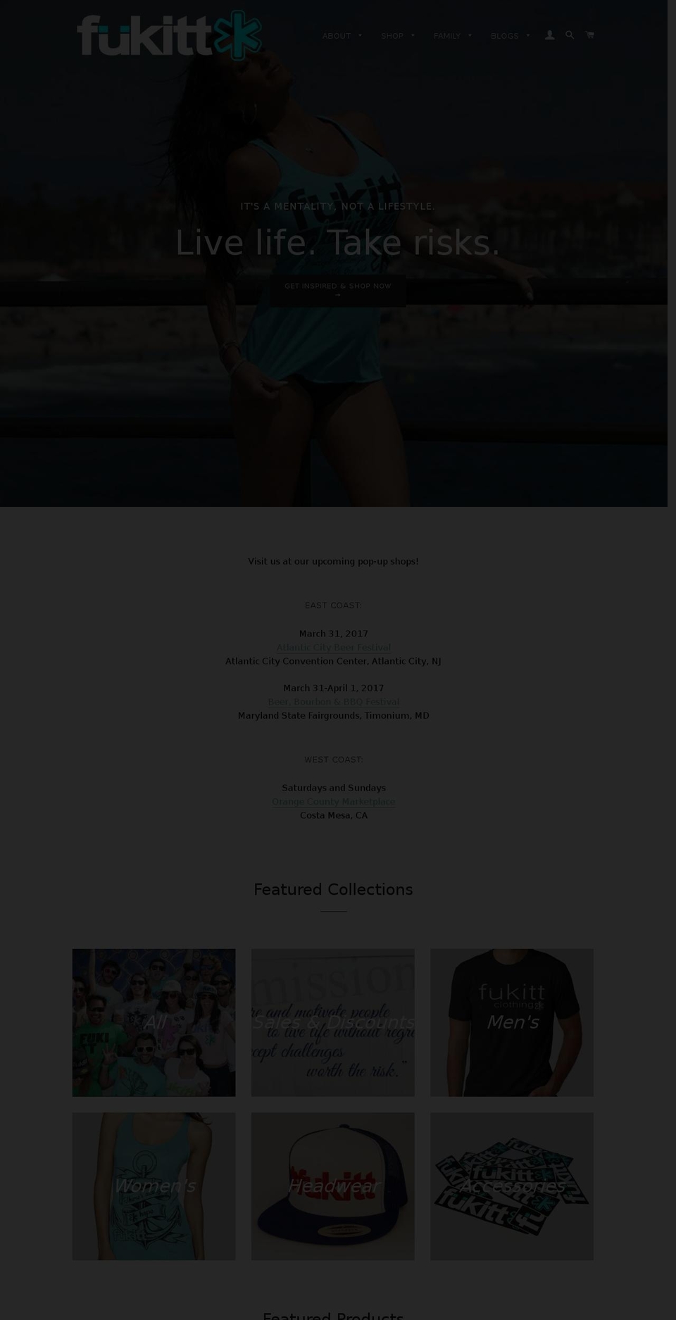 riskyclothing.com shopify website screenshot
