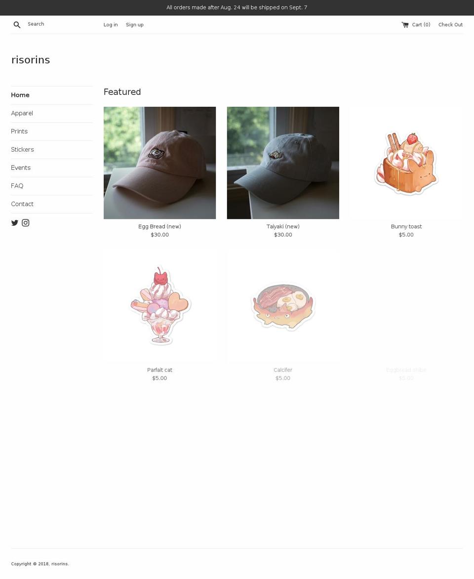 risorins.com shopify website screenshot