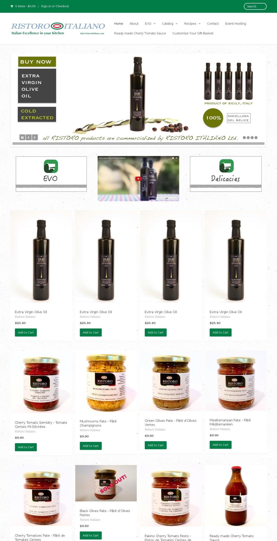 ristoroitaliano.com shopify website screenshot