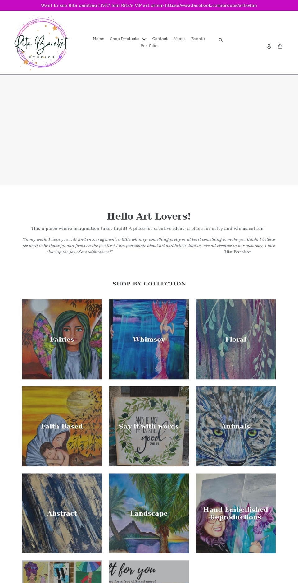 ritabarakatshop.com shopify website screenshot
