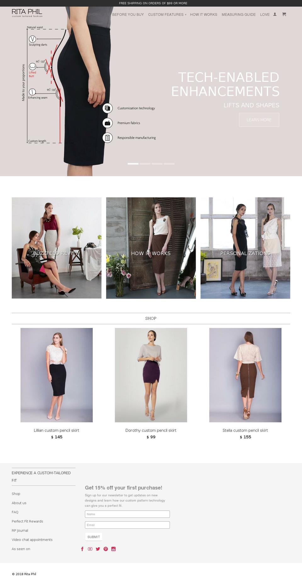 ritaphill.com shopify website screenshot