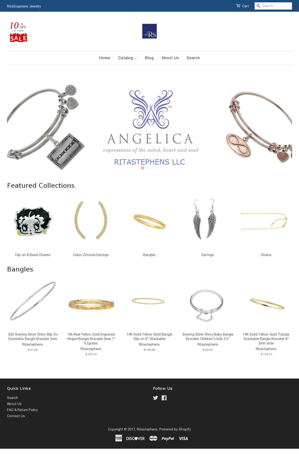 ritastephensjewelry.com shopify website screenshot
