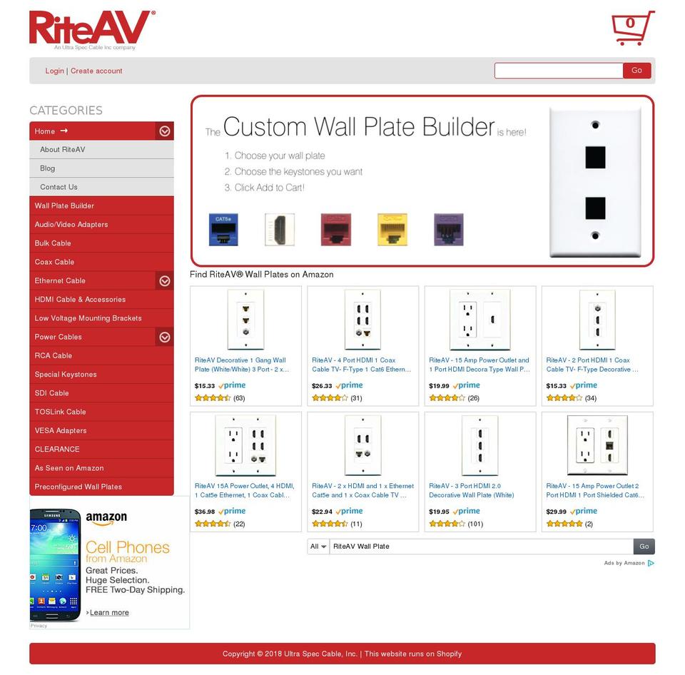 mccoy Shopify theme site example rite-av.com