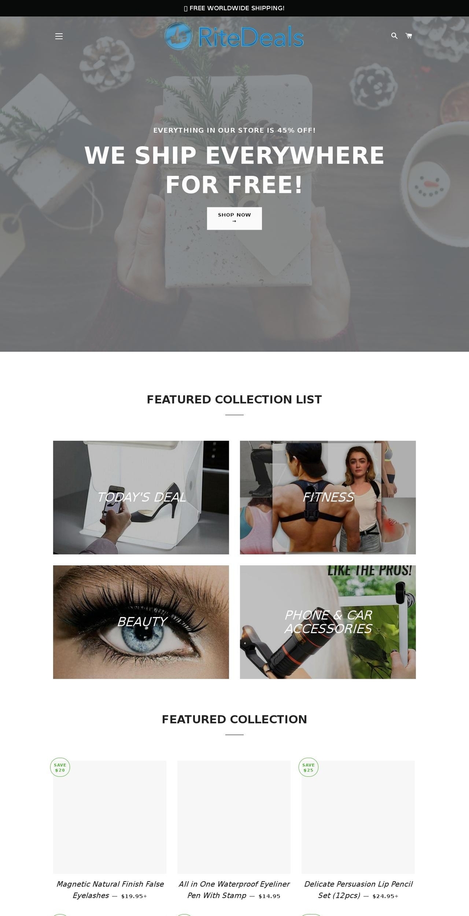 ritedeals.store shopify website screenshot