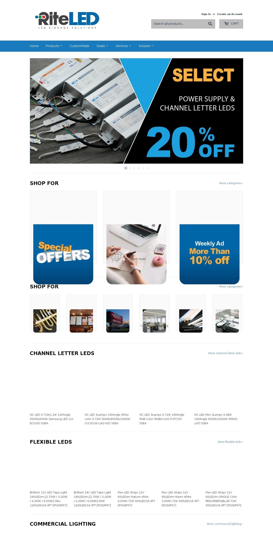 riteled.com — Shopify storefront screenshot