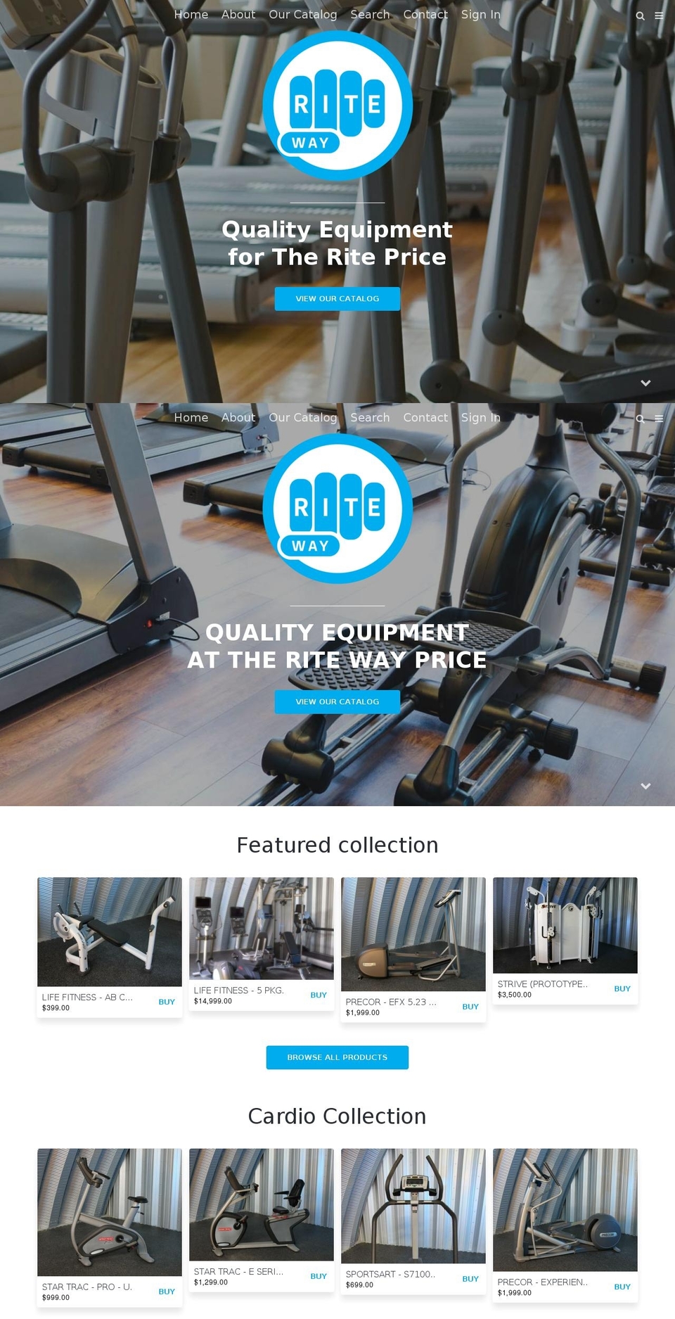 ritewaygym.com — Shopify storefront screenshot