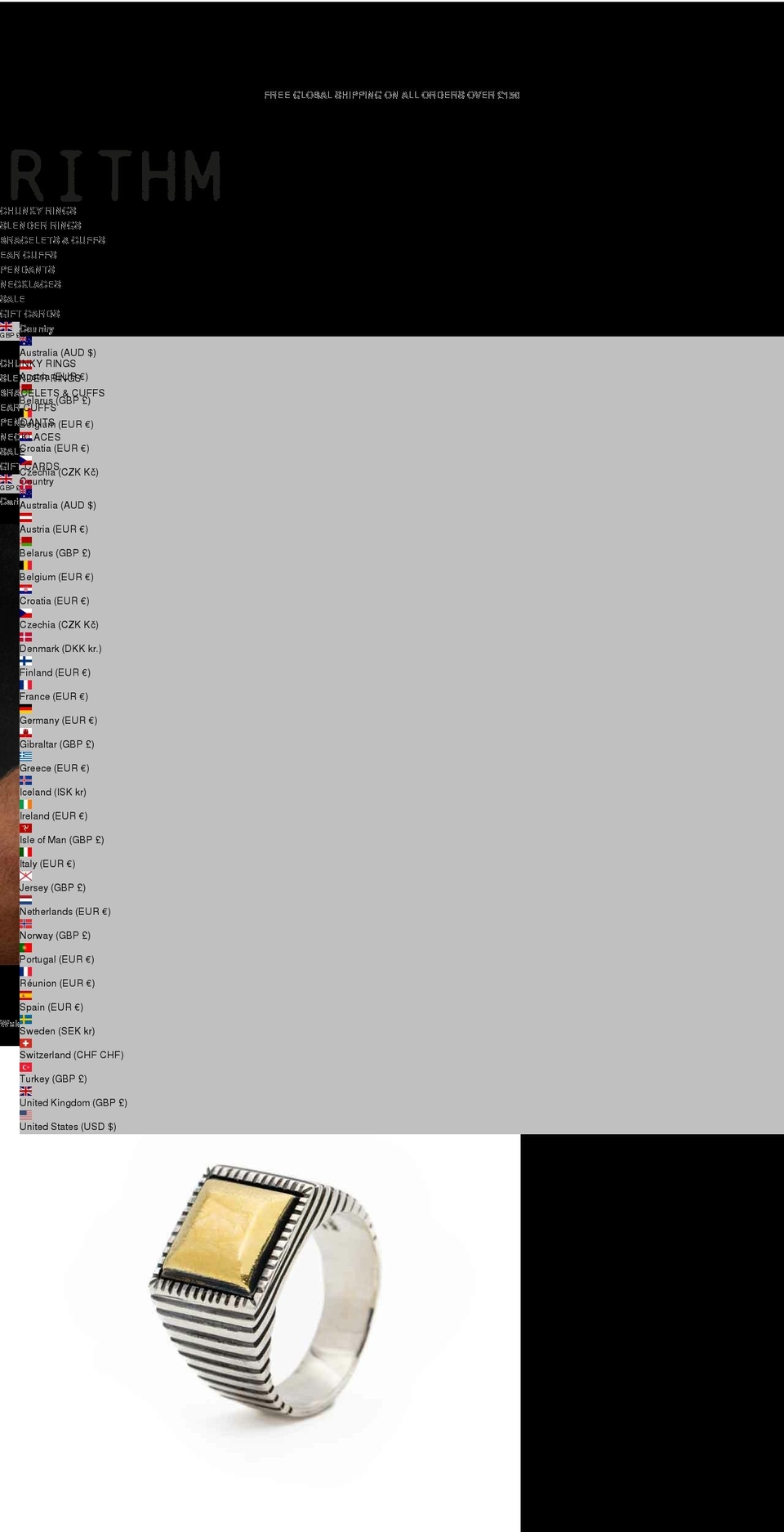 rithm.co.uk shopify website screenshot