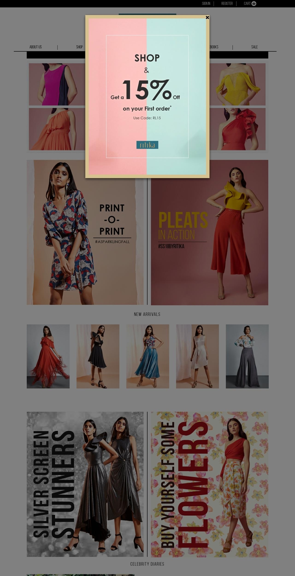ritikabharwani.com — Shopify storefront screenshot