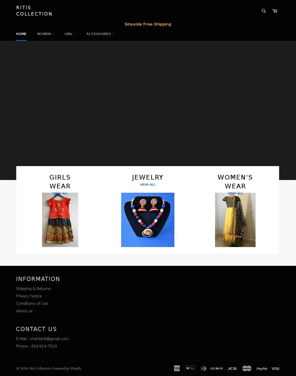 ritiscollection.com — Shopify storefront screenshot