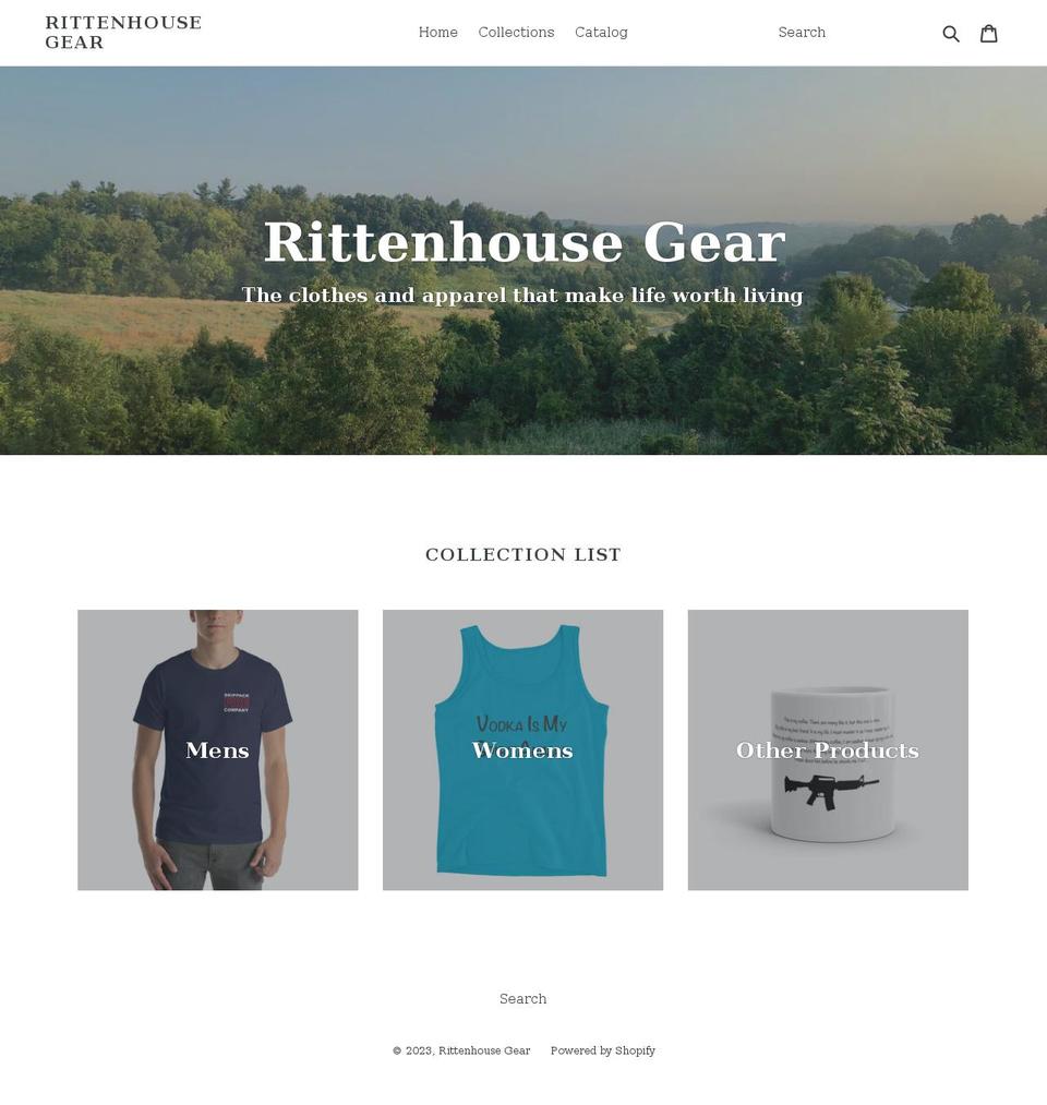 rittenhousegear.com shopify website screenshot