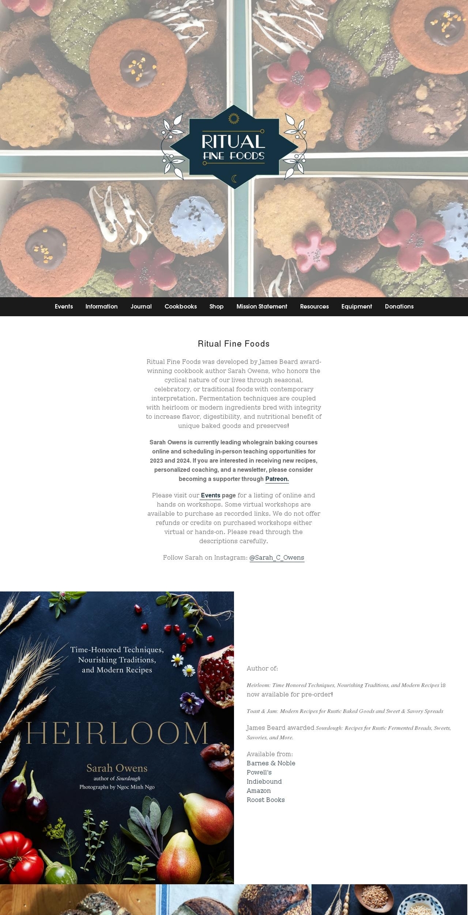ritualfinefoods.com — Shopify storefront screenshot