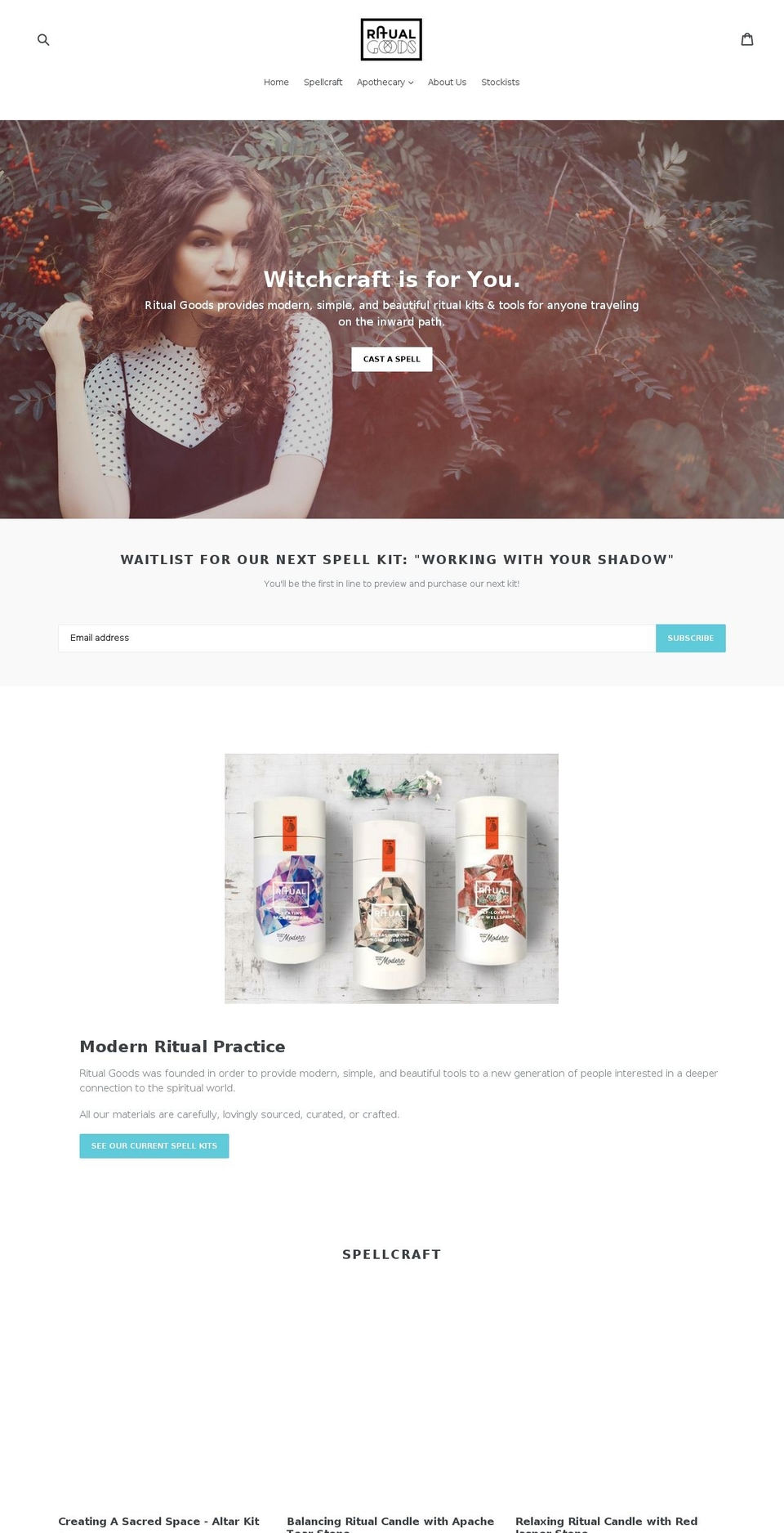 ritualgoods.com — Shopify storefront screenshot