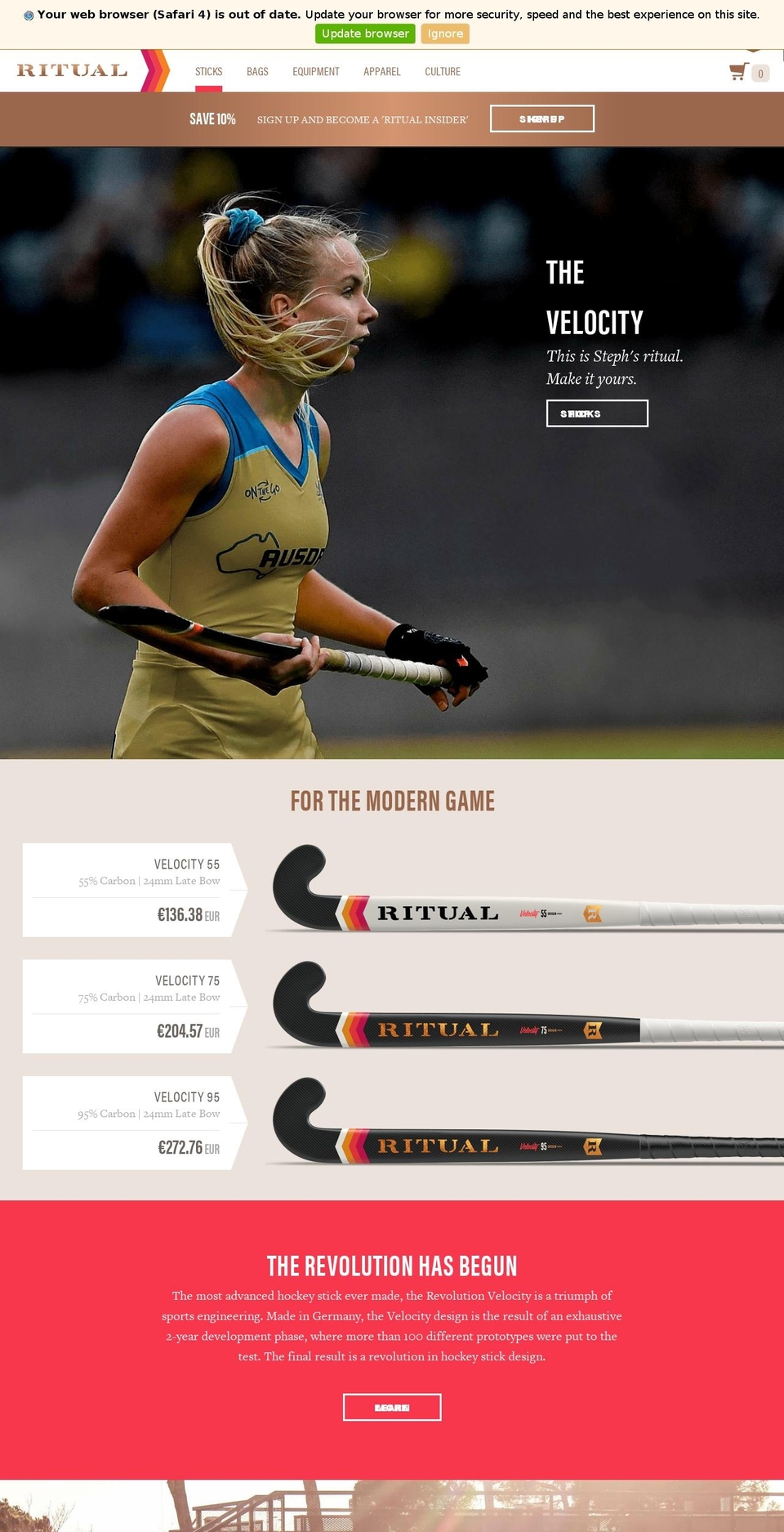 Ritual Hockey 1.8.5 Shopify theme site example ritualhockey.fr