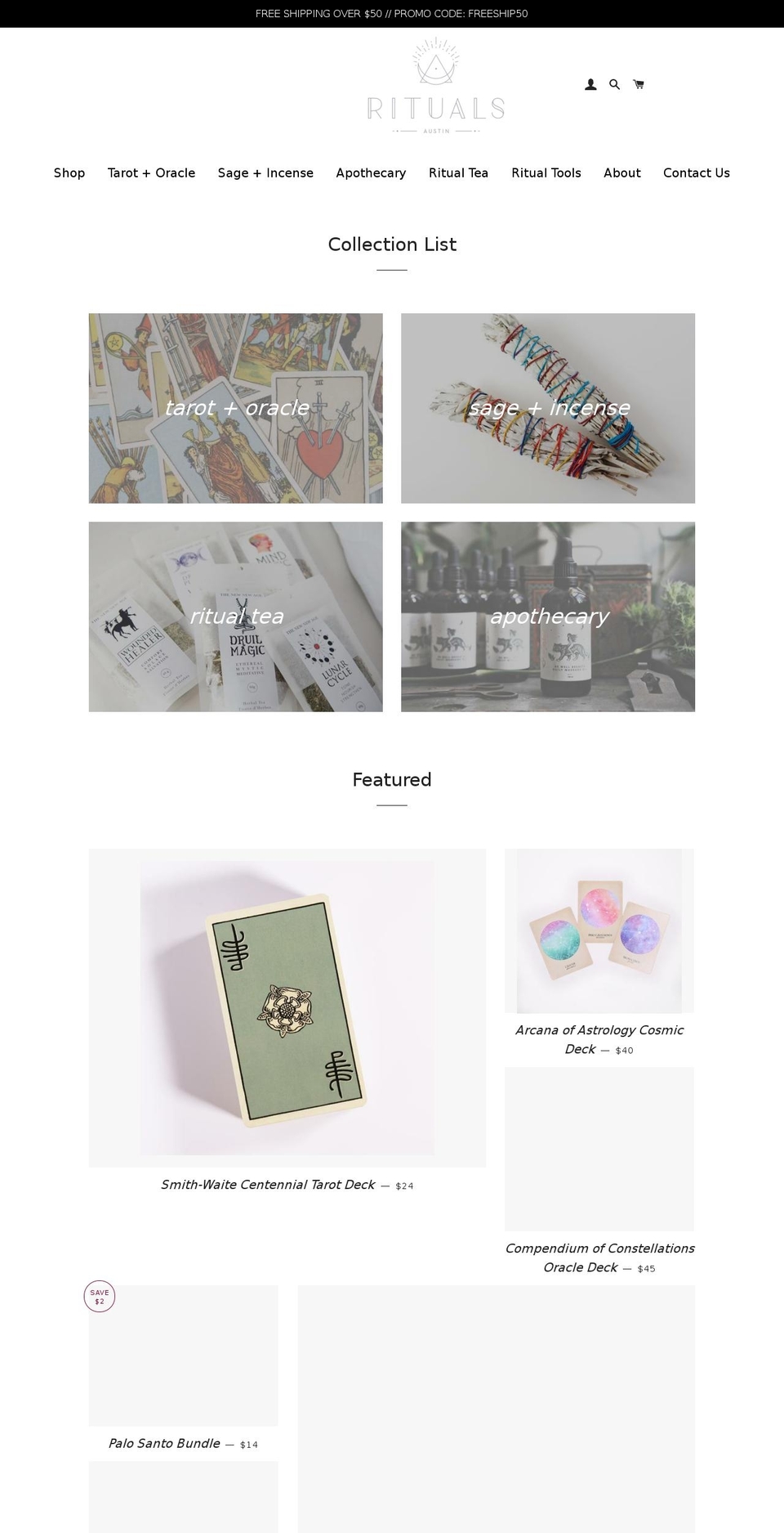 ritualsaustin.com — Shopify storefront screenshot