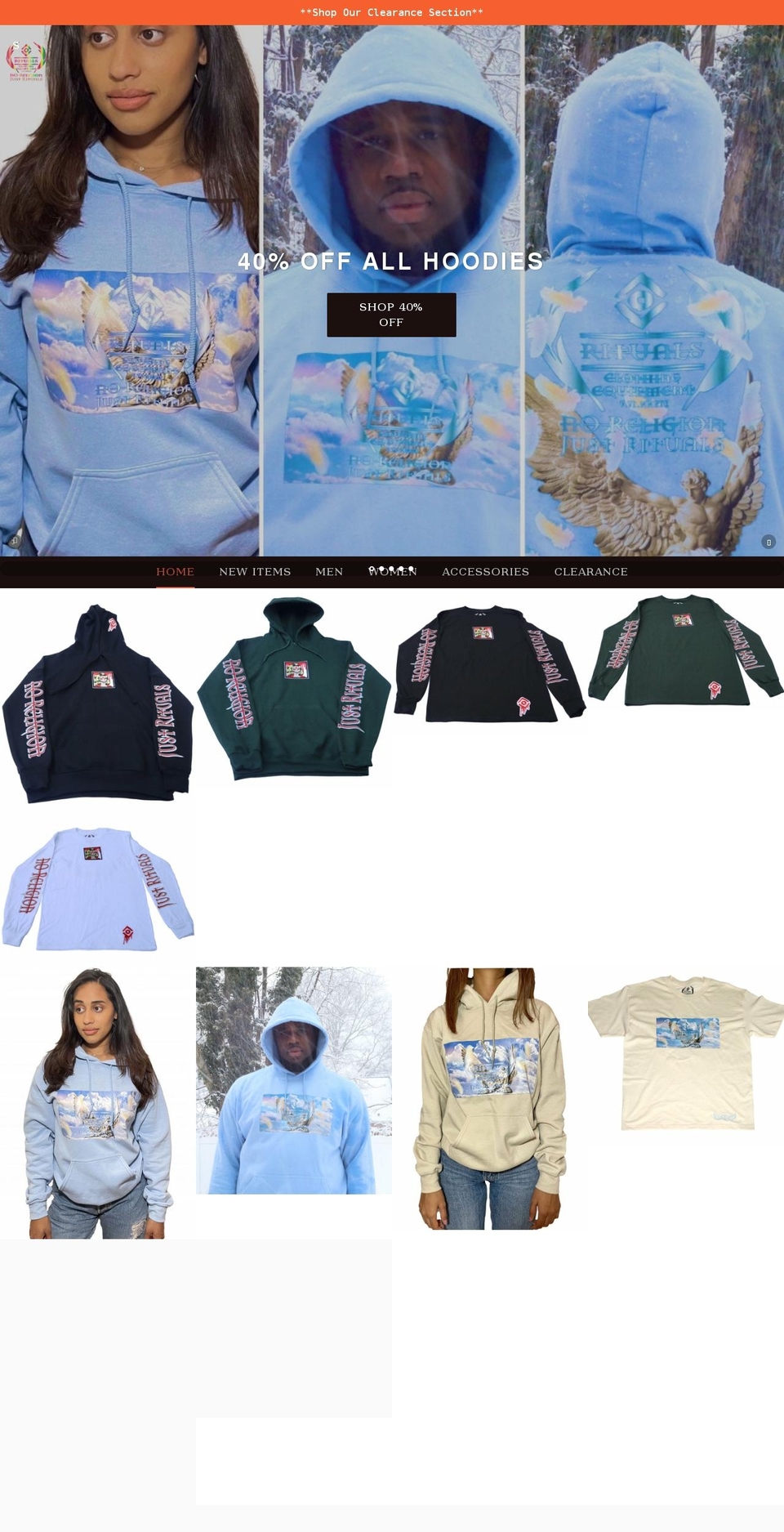 ritualsclothingequipment.com shopify website screenshot