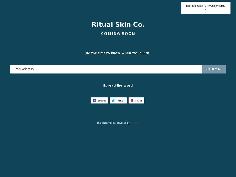 ritualskinco.com shopify website screenshot