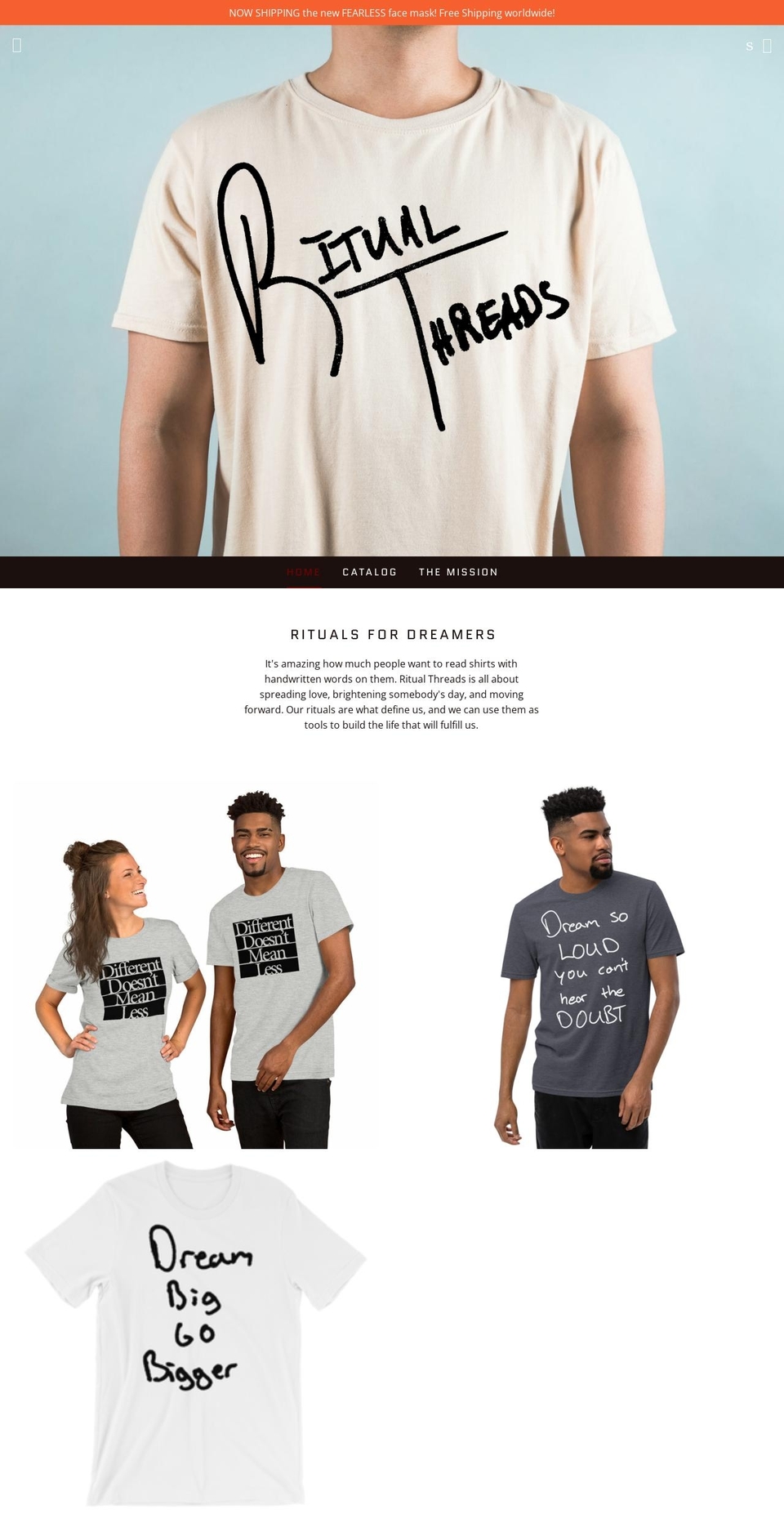 ritualthreads.com — Shopify storefront screenshot