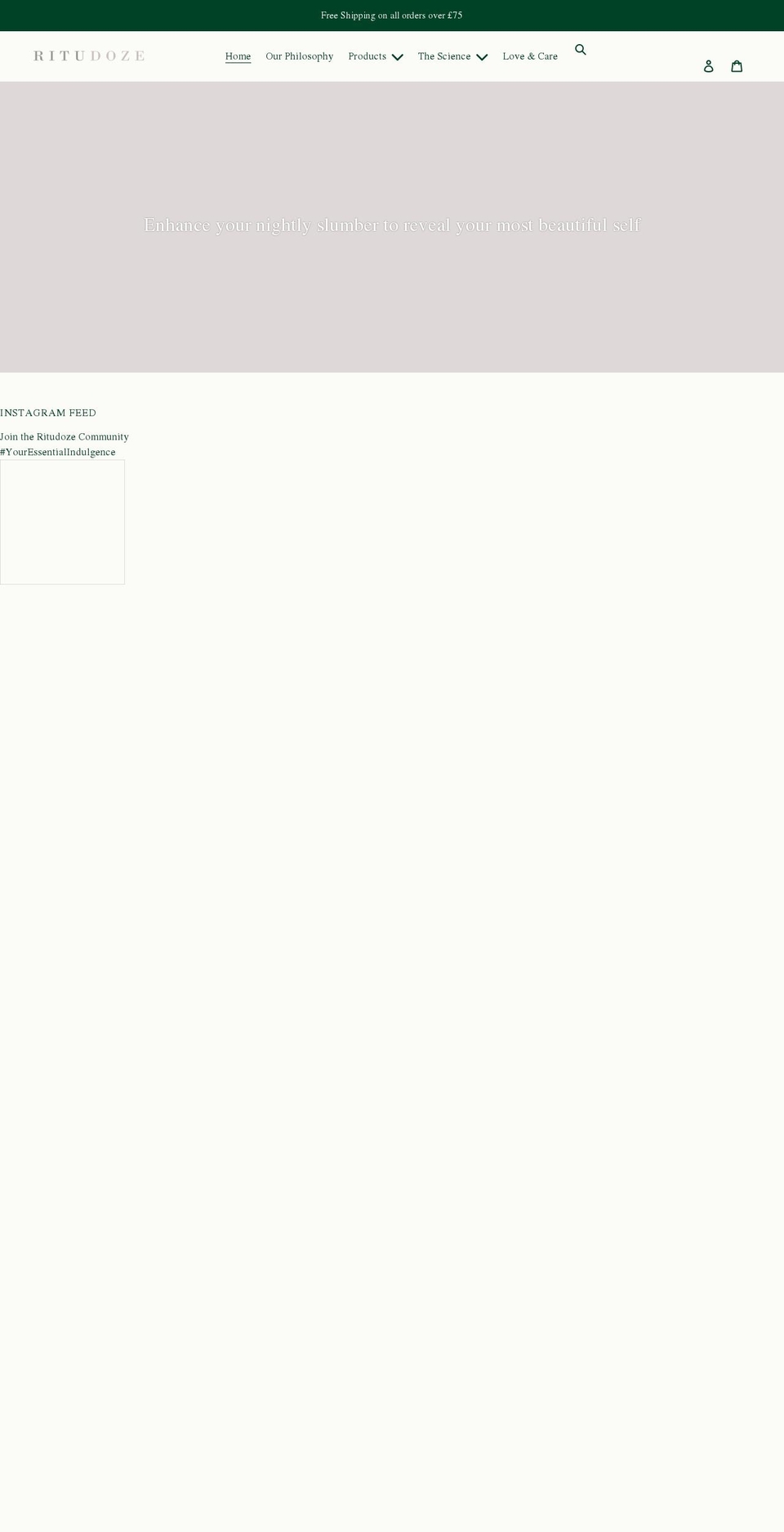 ritudoze.com shopify website screenshot