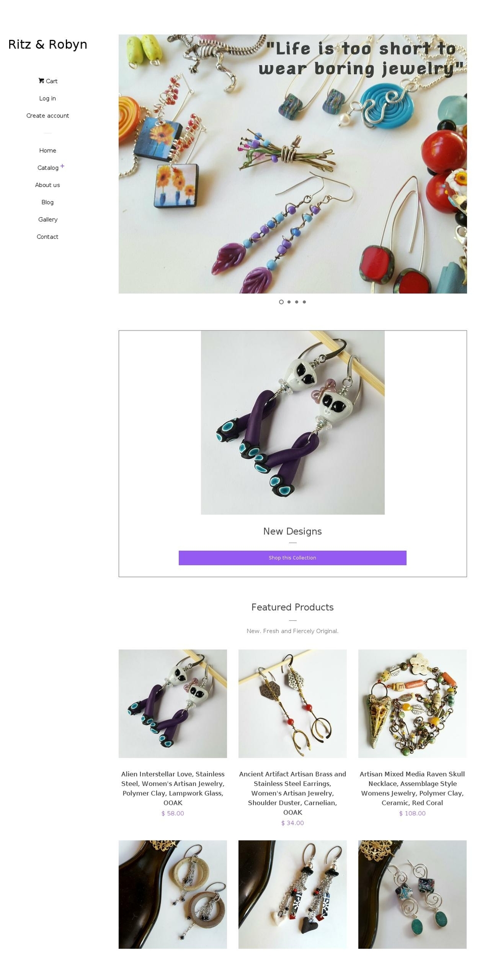 ritzandrobyn.com shopify website screenshot