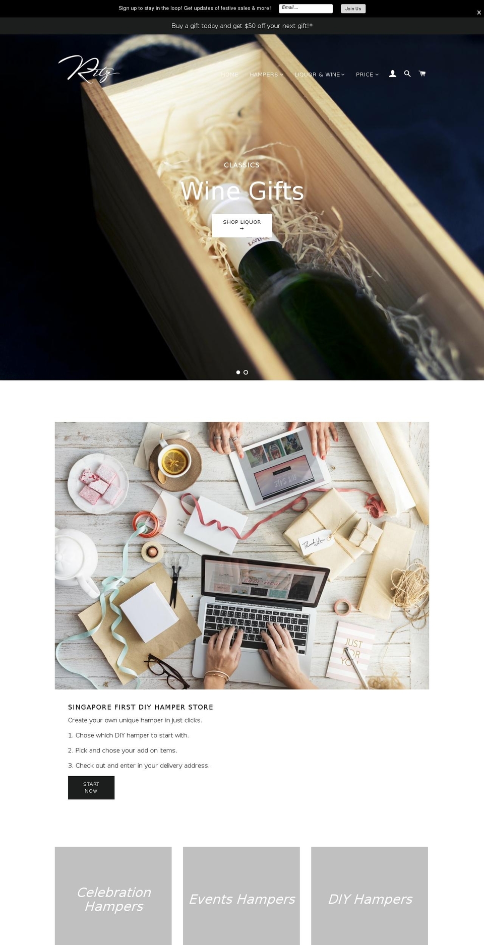 ritzgift.com — Shopify storefront screenshot