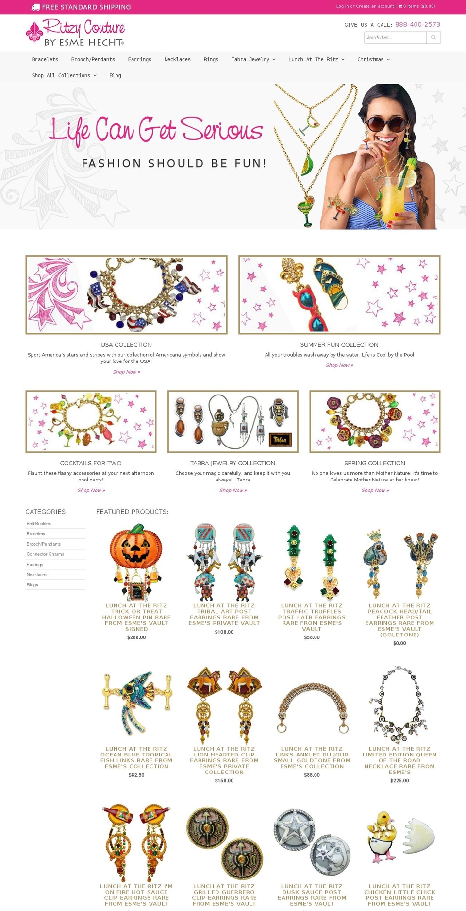 ritzycouturejewelry.com shopify website screenshot