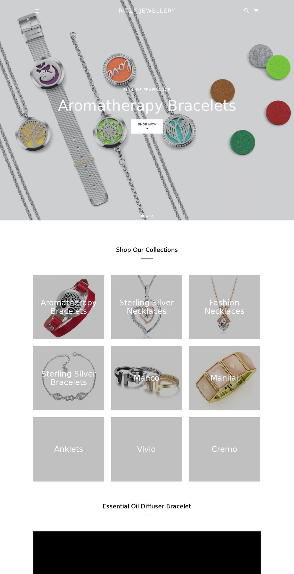 ritzyjewellery.com shopify website screenshot